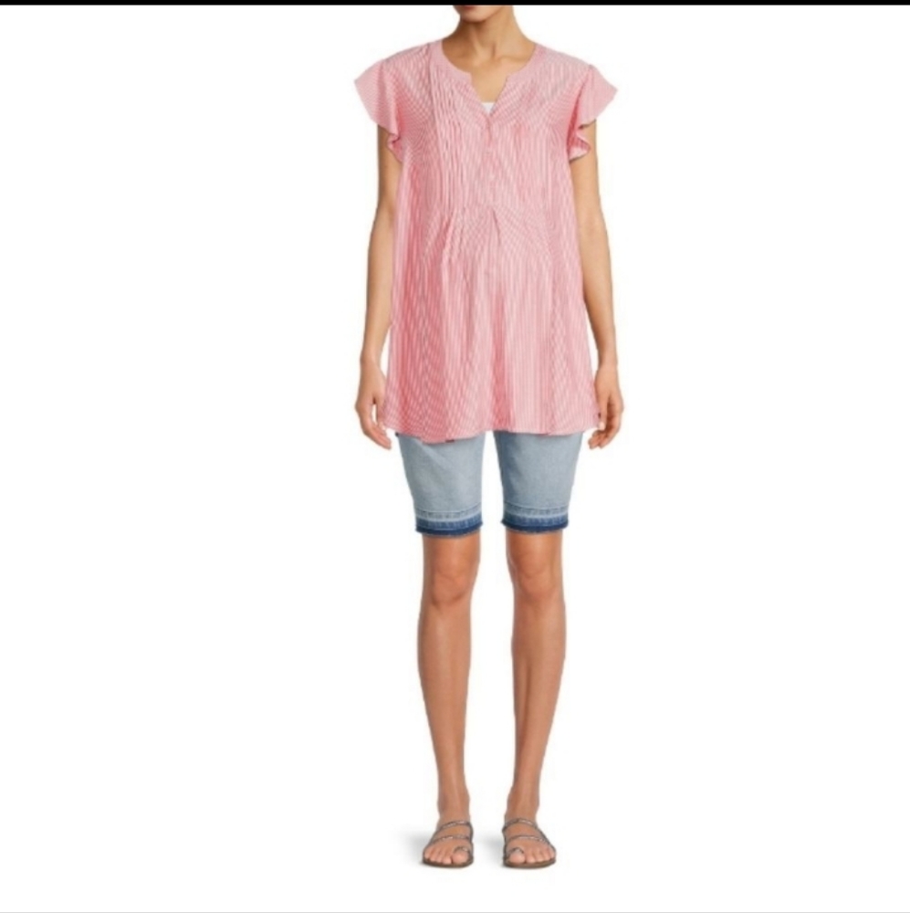NWT Time and Tru Released Hem Denim Shorts - Picture 2 of 5